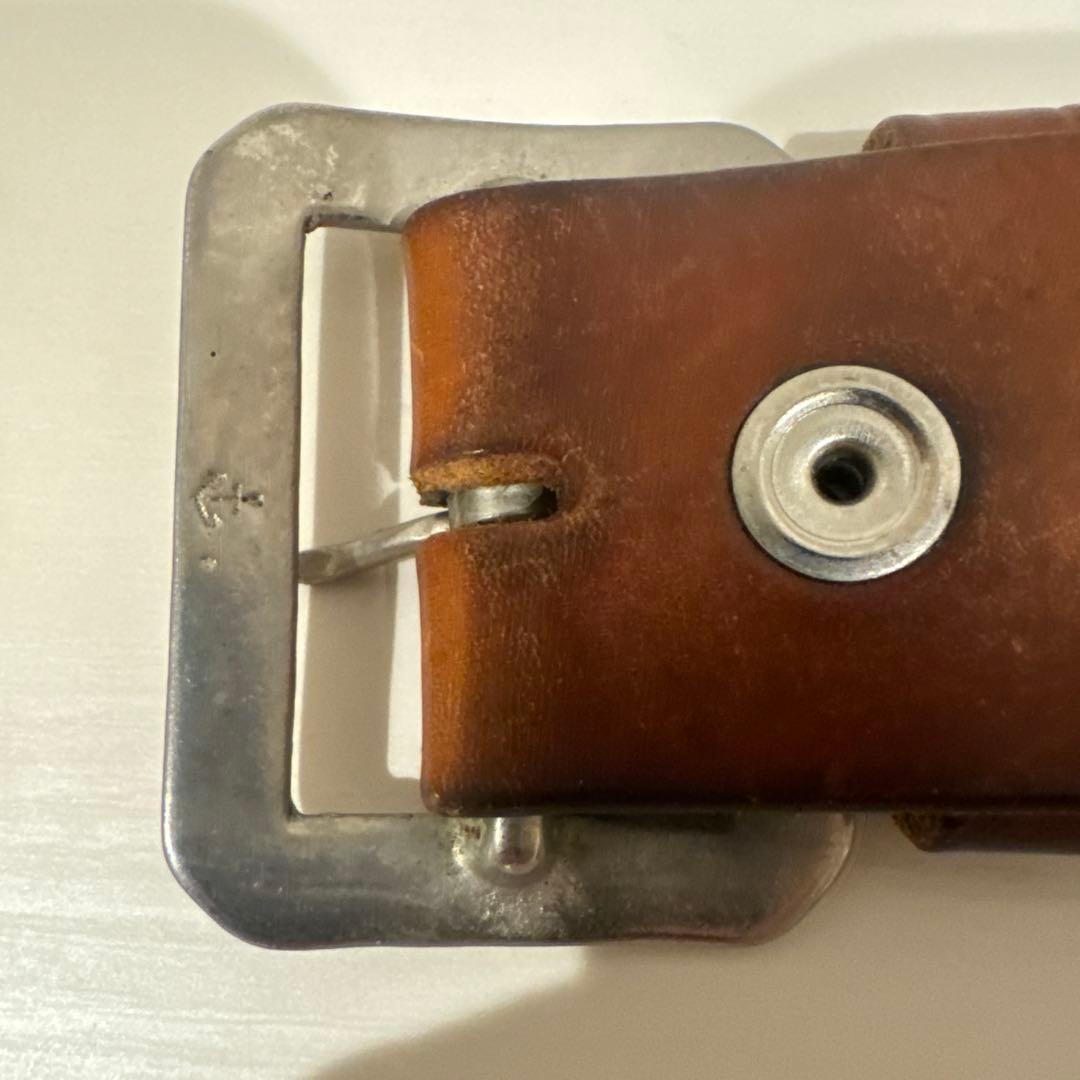 【希少】アイダホレザー ベルト ノースアンドジャッド 錨マーク 8角バックル34