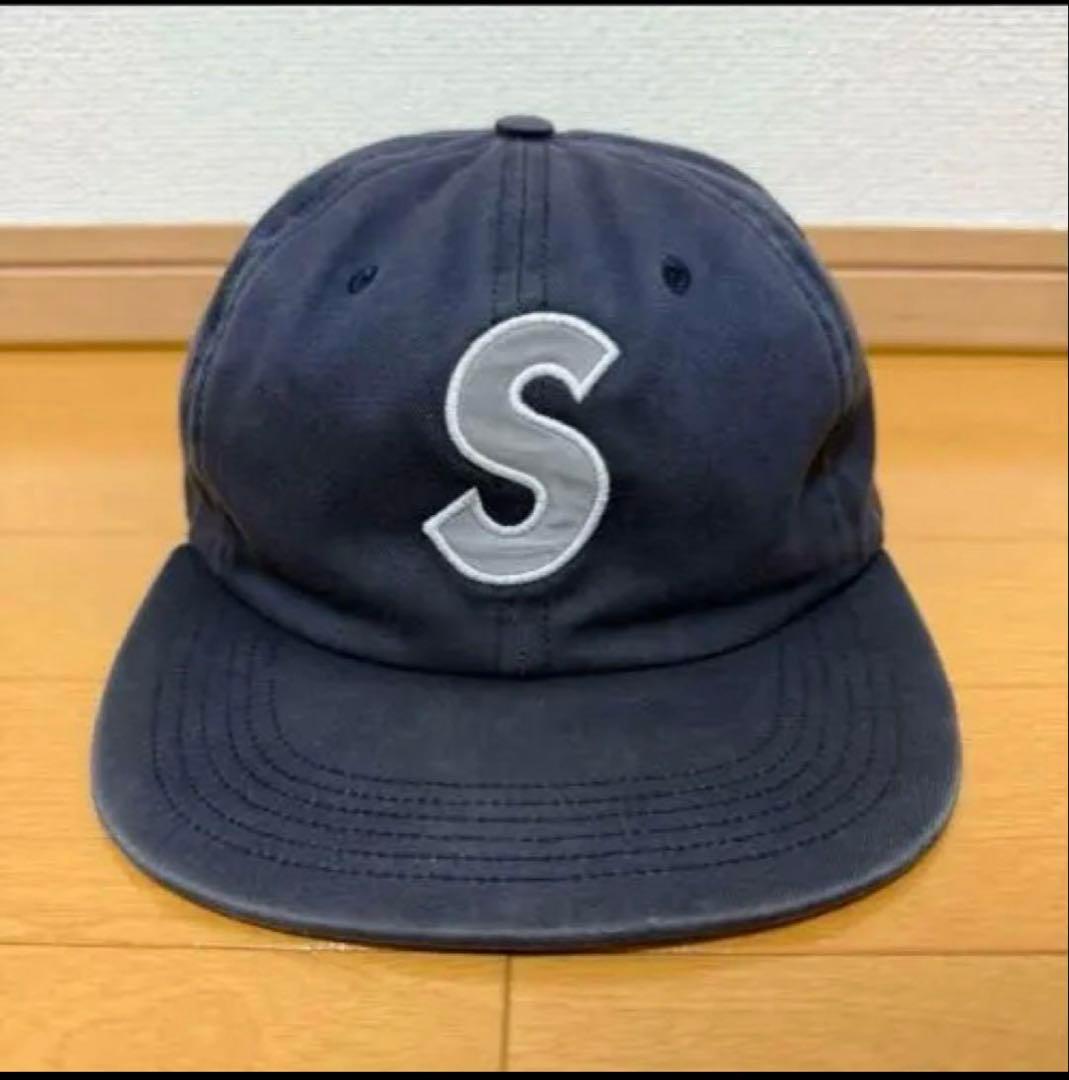 SUPREME ネイビー Sロゴキャップ - メルカリ