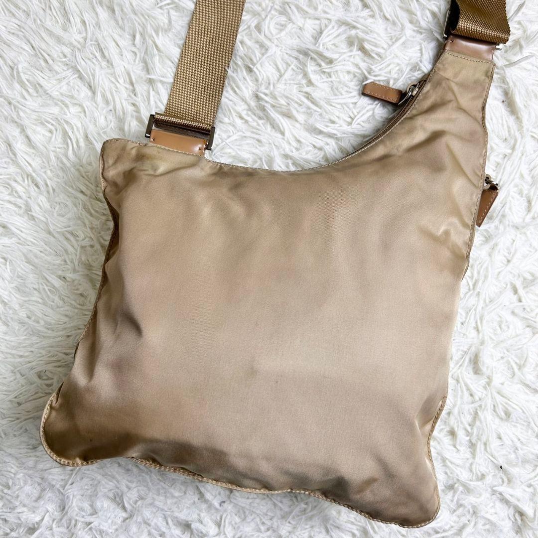 極希少★PRADA 00s 90s アーカイブ ナイロン ボディバッグ ベージュ