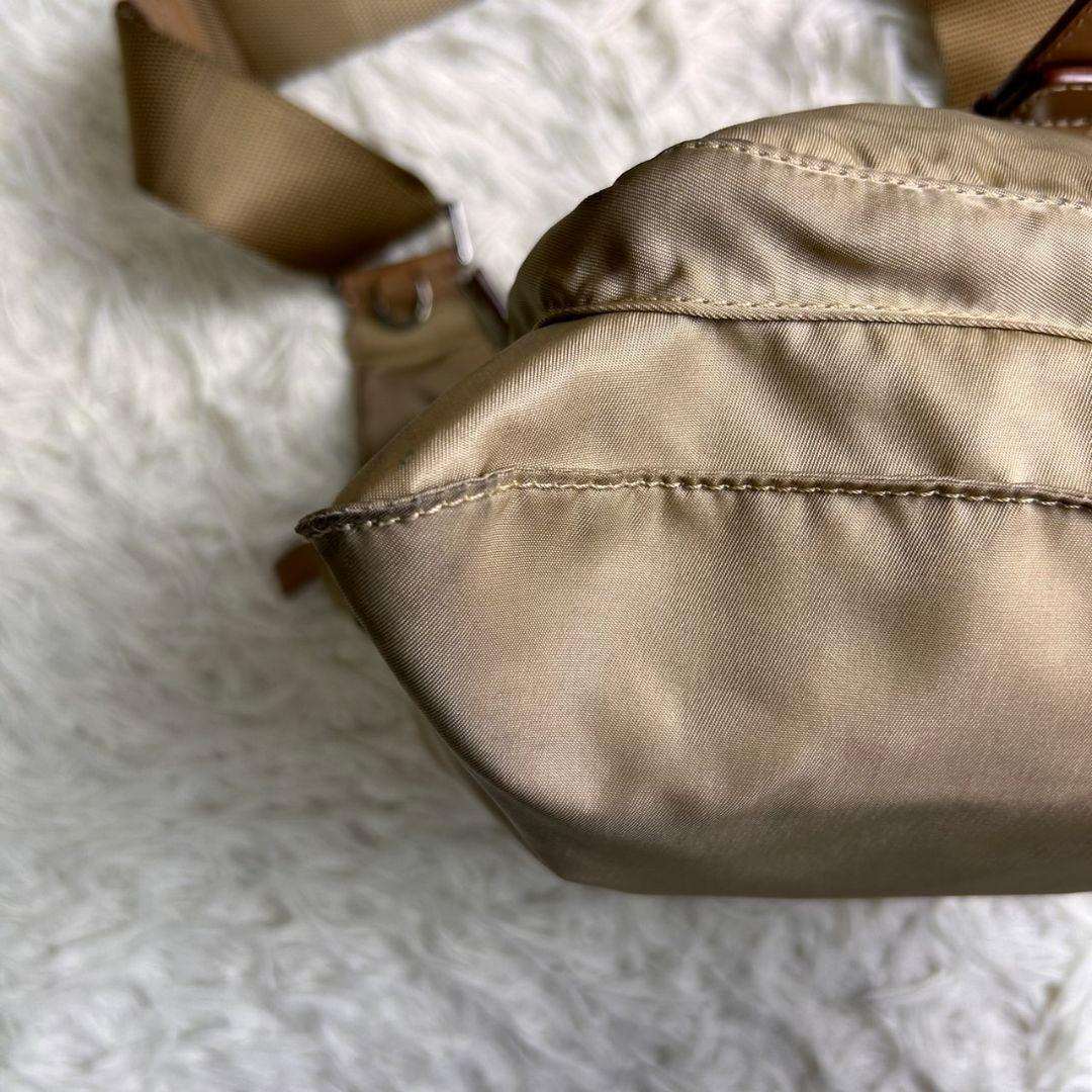 極希少★PRADA 00s 90s アーカイブ ナイロン ボディバッグ ベージュ