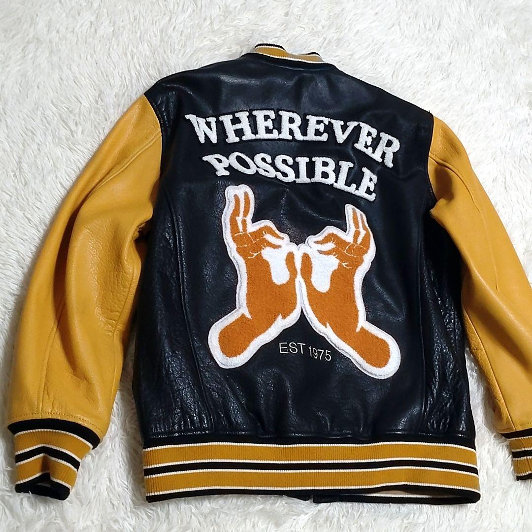 【希少】フルレザー　ZARA ザラ　スタジャン　ワッペン