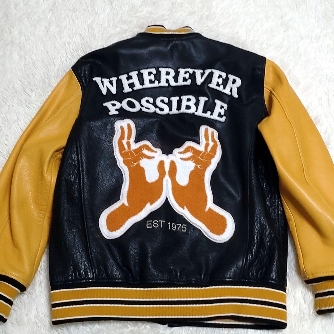 【希少】フルレザー　ZARA ザラ　スタジャン　ワッペン