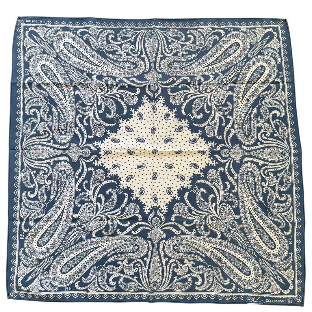 初期【RRL】ペイズリー柄 インディゴバンダナ - メルカリ