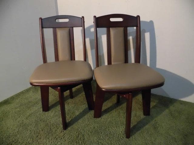 送料無料【限定品/新品】★高級回転ダイニングチェア6脚セット【ダークブラウン】