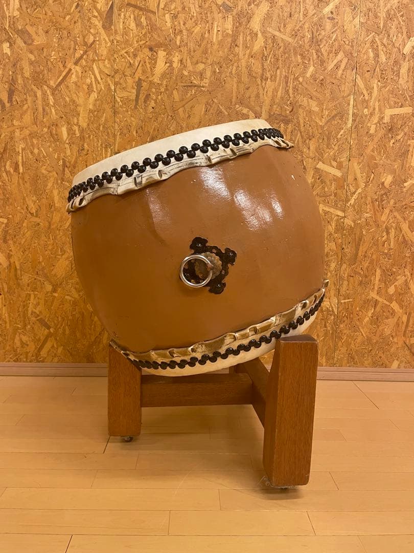 【jun09様用】中古和太鼓 1.8尺相当 台付