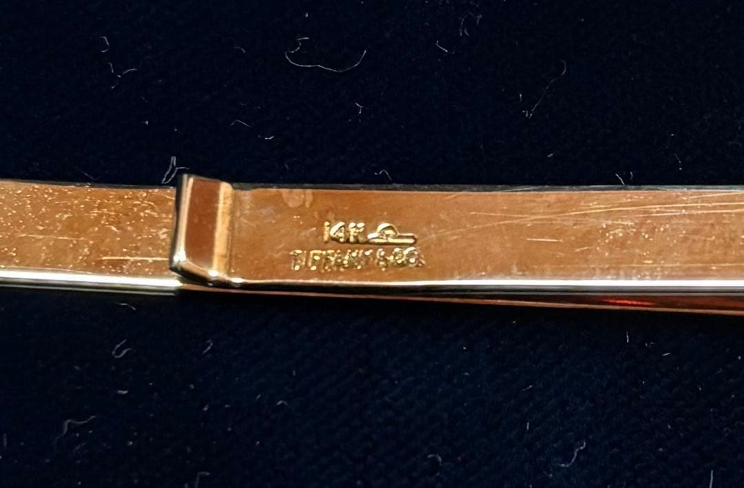 Tiffany & Co. 14Kネクタイピン ケース付き 5g