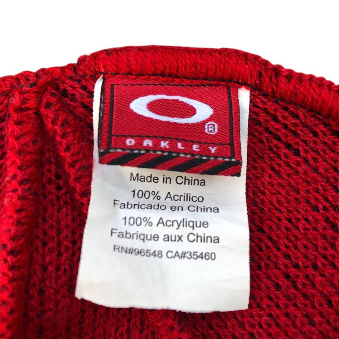 【90's】OAKLEY オークリー ビーニー ニット帽 vintage 赤タグ