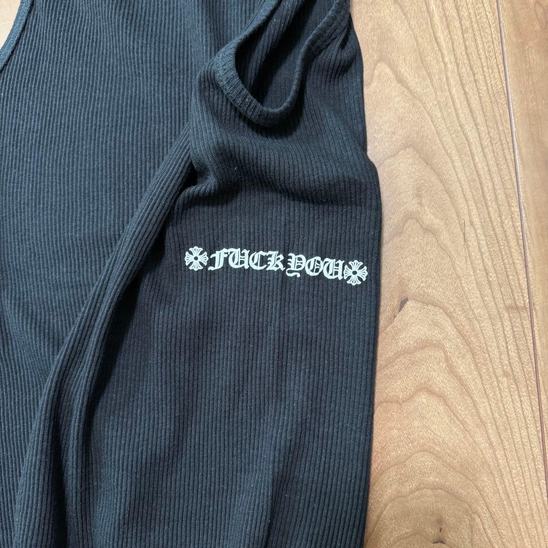 新品未使用 クロムハーツ ホースシュー タンクトップ FUCK YOU 黒 M