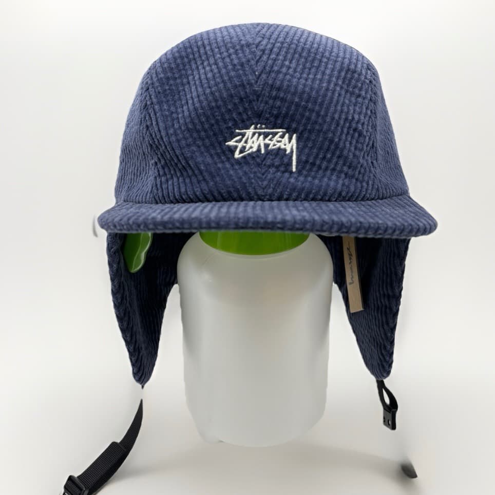 Old Stussy ネイビー コーデュロイ フライトキャップ - メルカリ
