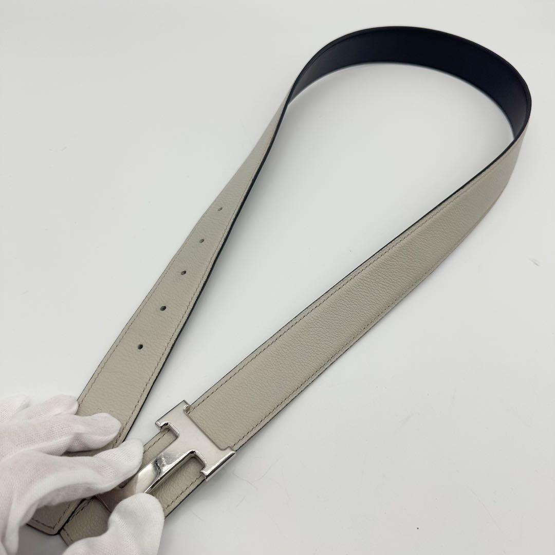 【激レア】エルメス コンスタンス リバーシブル ベルト　80 グレー ブラウン