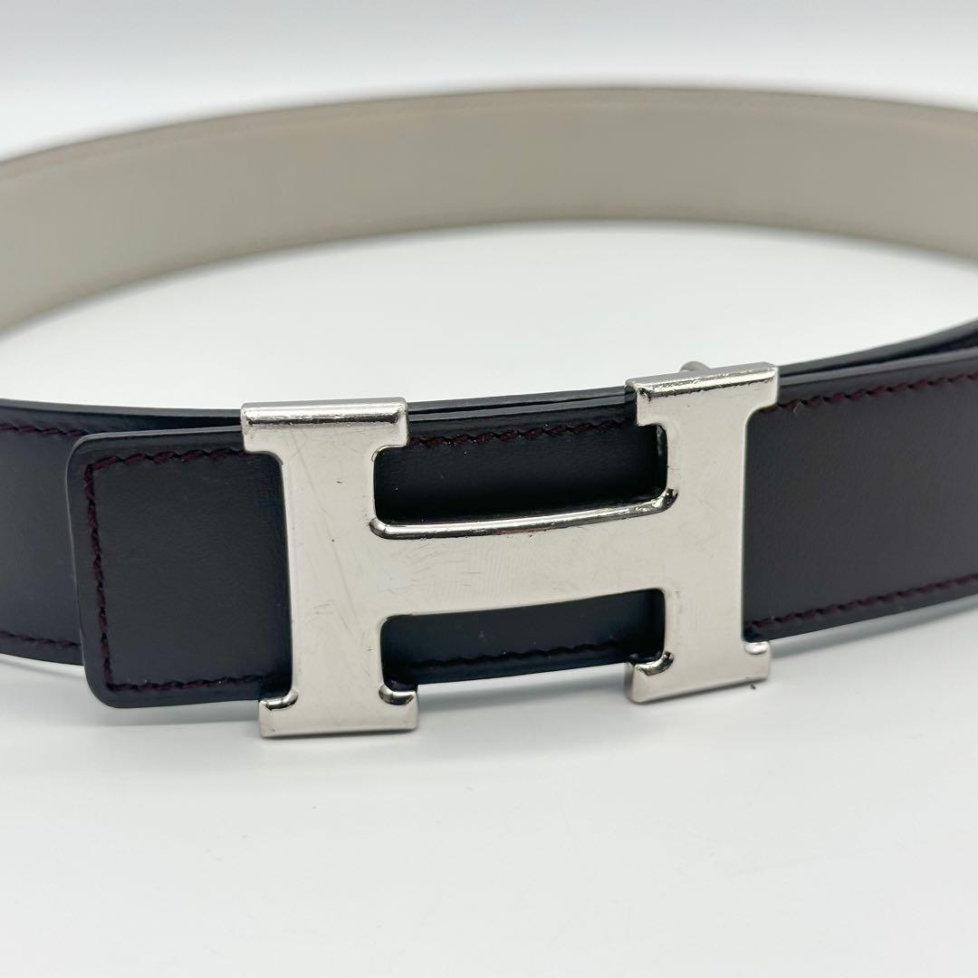 【激レア】エルメス コンスタンス リバーシブル ベルト　80 グレー ブラウン