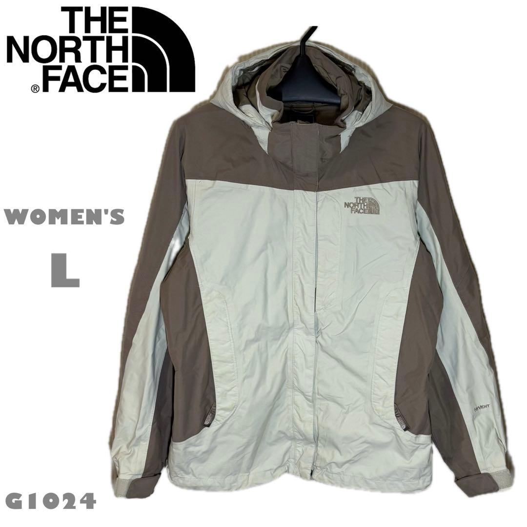 （希少カラー）ザ・ノースフェイス　スノーウェア　アイボリー/茶　レディースL
