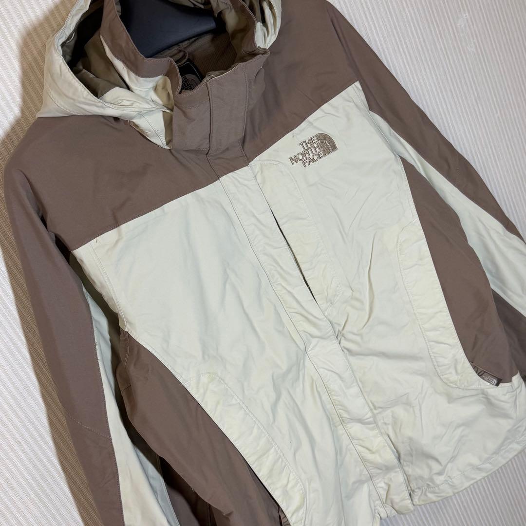（希少カラー）ザ・ノースフェイス　スノーウェア　アイボリー/茶　レディースL