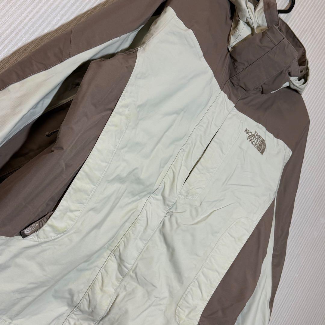 （希少カラー）ザ・ノースフェイス　スノーウェア　アイボリー/茶　レディースL