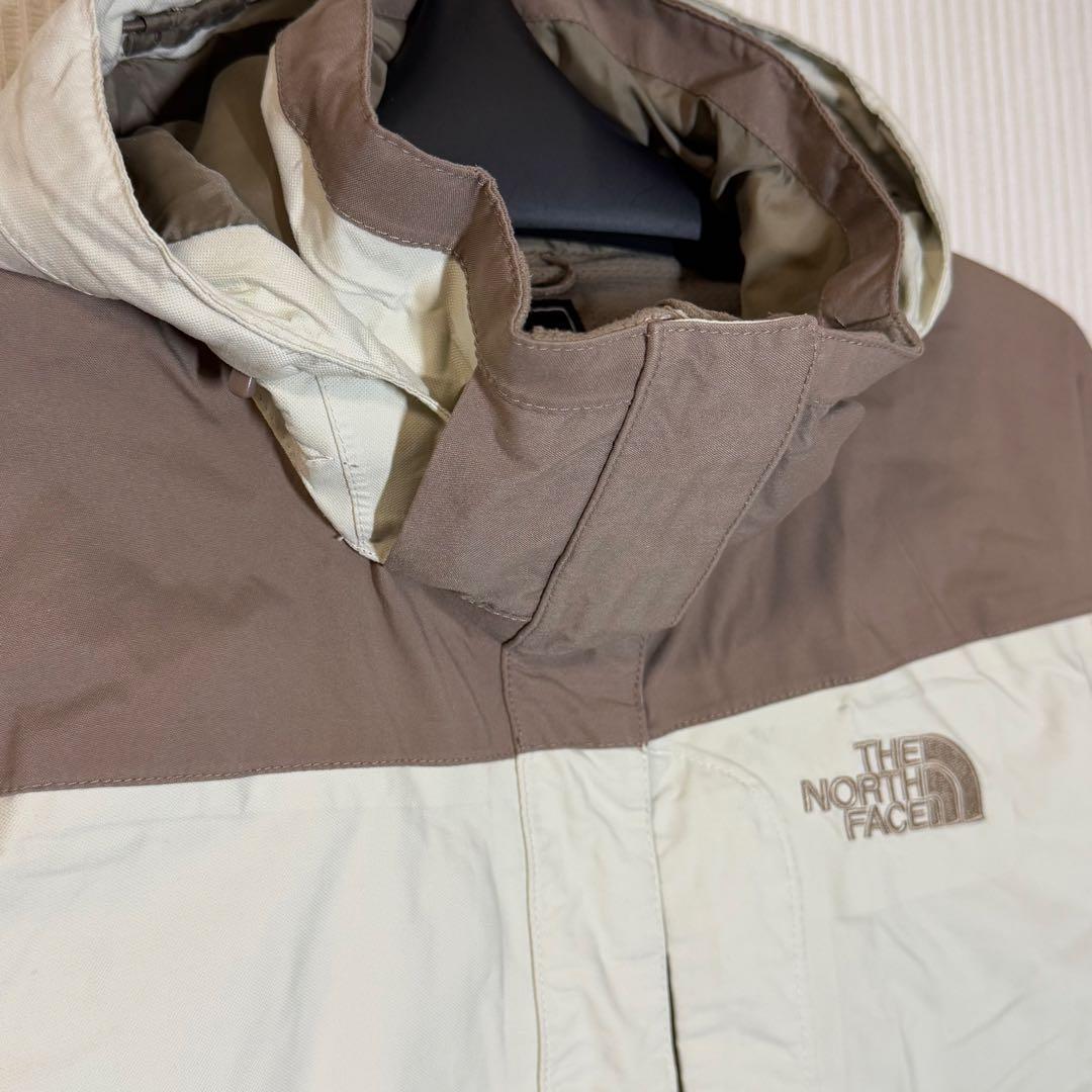 （希少カラー）ザ・ノースフェイス　スノーウェア　アイボリー/茶　レディースL