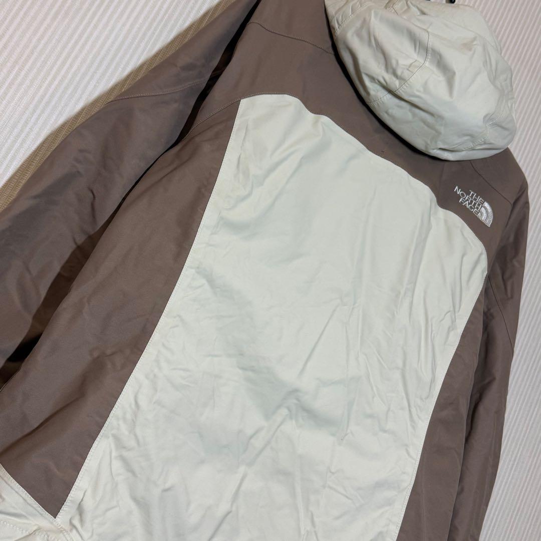 （希少カラー）ザ・ノースフェイス　スノーウェア　アイボリー/茶　レディースL
