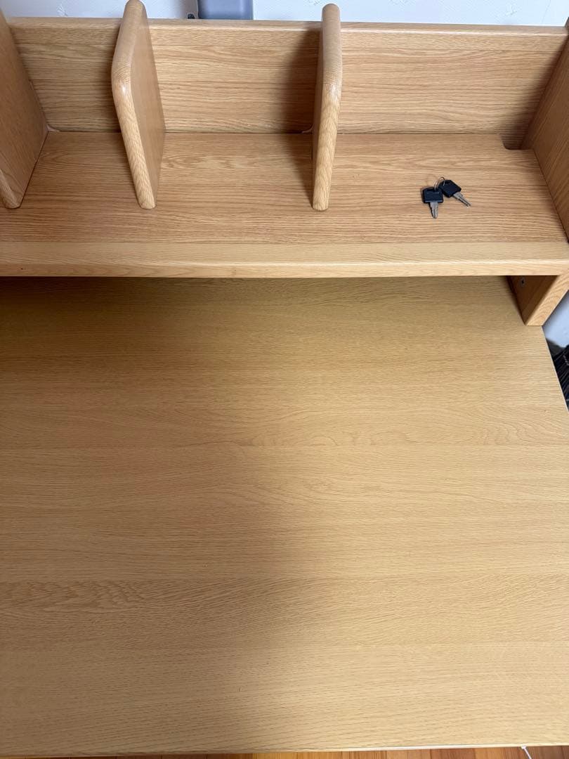 KOIZUMI 学習机ナチュラル L字型デスク 引き出し付き