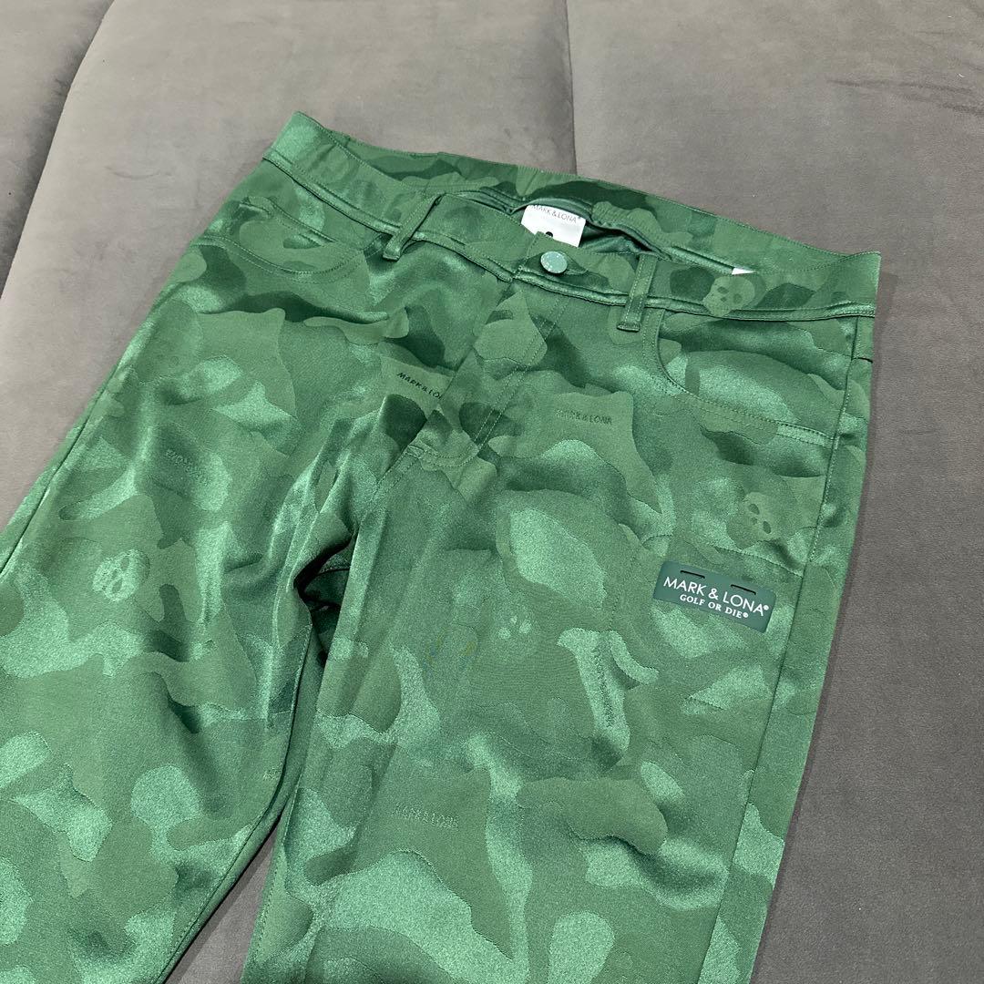 【MARK & LONA】 迷彩柄パンツ グリーン　Lサイズ