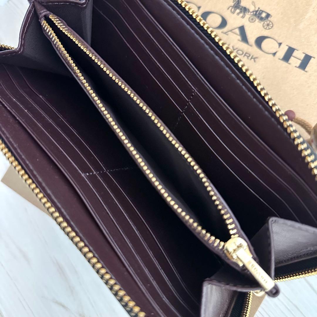 ★ 新品 COACH コーチ 長財布 クロコ ブラック COACH長財布