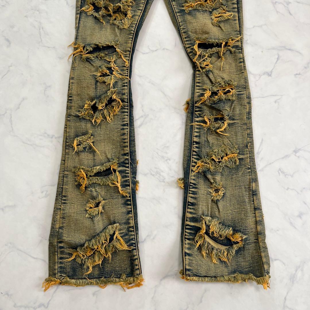 バラバサス valabasas ハードクラッシュブーツカットデニム 新品 30