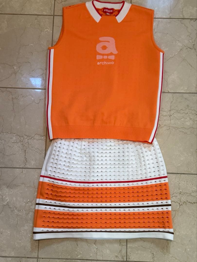 アルチビオ 上下2点セット オレンジ 38サイズ archivio