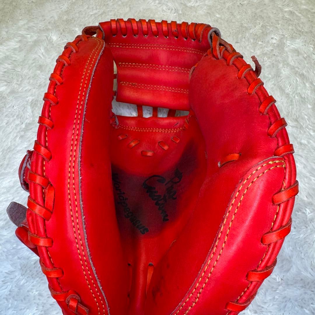 【ワールドペガサス】軟式用　捕手用　右ミット　一般用