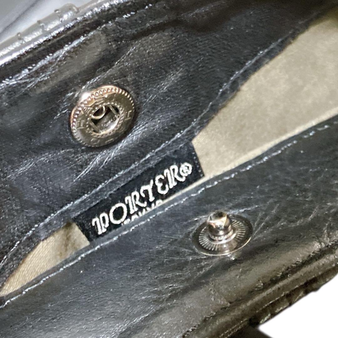 ポーター 吉田カバン 日本製 ポーチ付き ソフトレザーショルダーバッグ ブラック