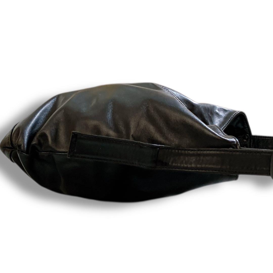 ポーター 吉田カバン 日本製 ポーチ付き ソフトレザーショルダーバッグ ブラック