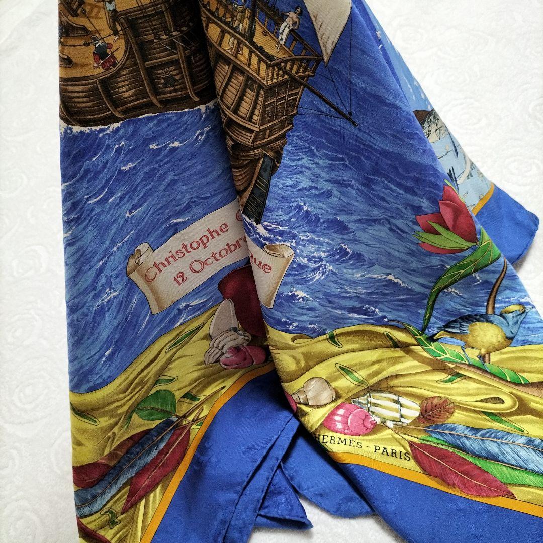エルメス カレ90 シルクスカーフ 希少 クリストファーコロンブス ＊極