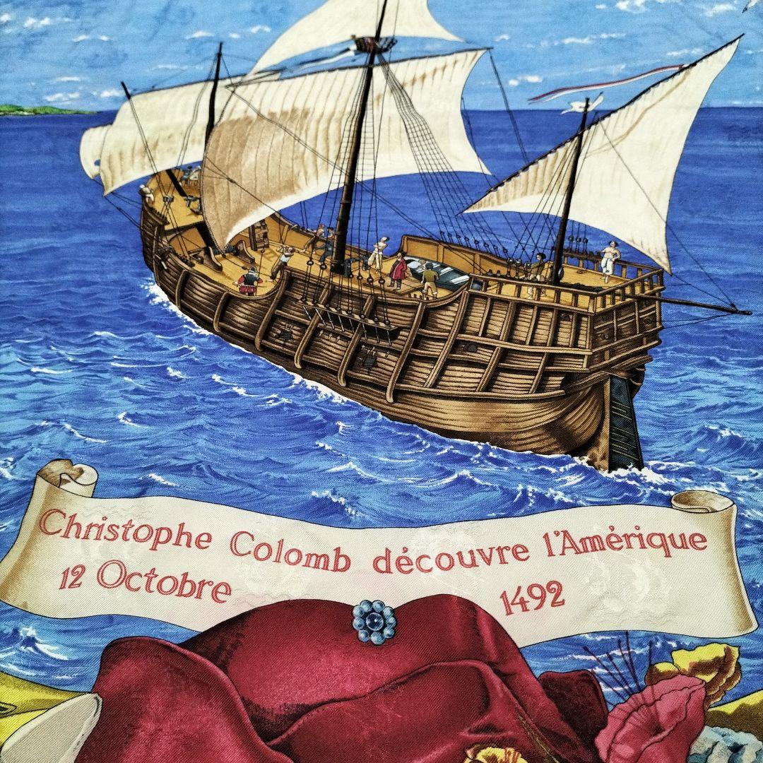 エルメス カレ90 シルクスカーフ 希少 クリストファーコロンブス ＊極