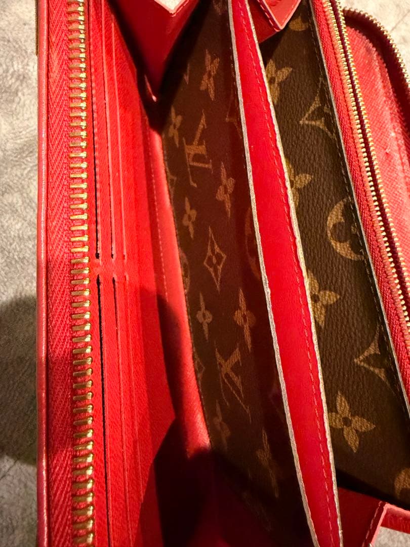 Louis Vuitton 長財布 ブラウン/レッド