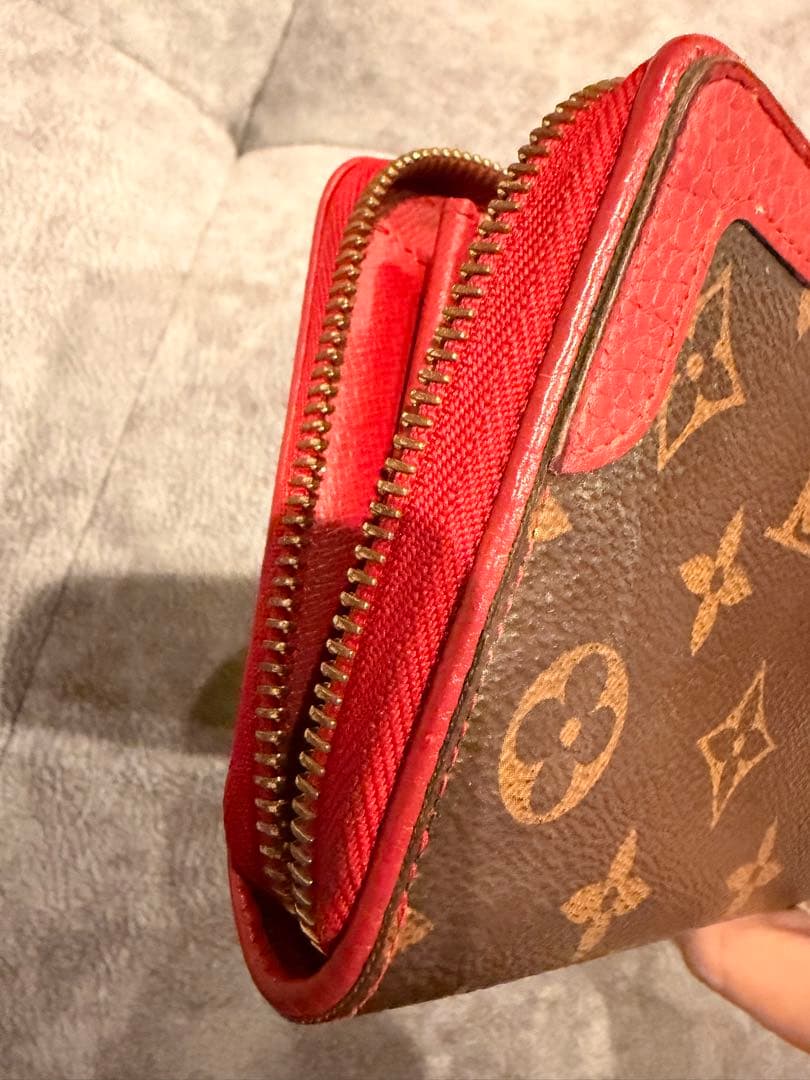 Louis Vuitton 長財布 ブラウン/レッド