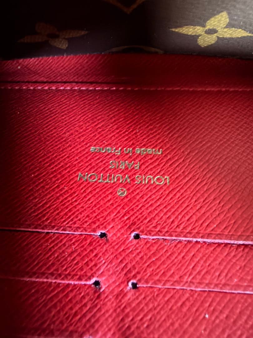 Louis Vuitton 長財布 ブラウン/レッド