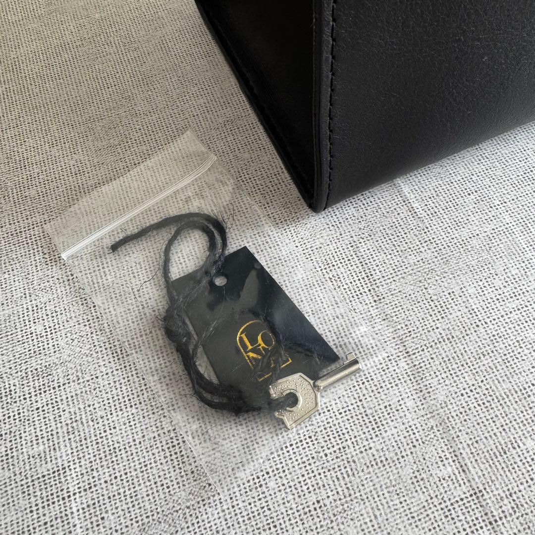 極美品 LONA ロナ RINバッグ ブラック 箔押しDカン