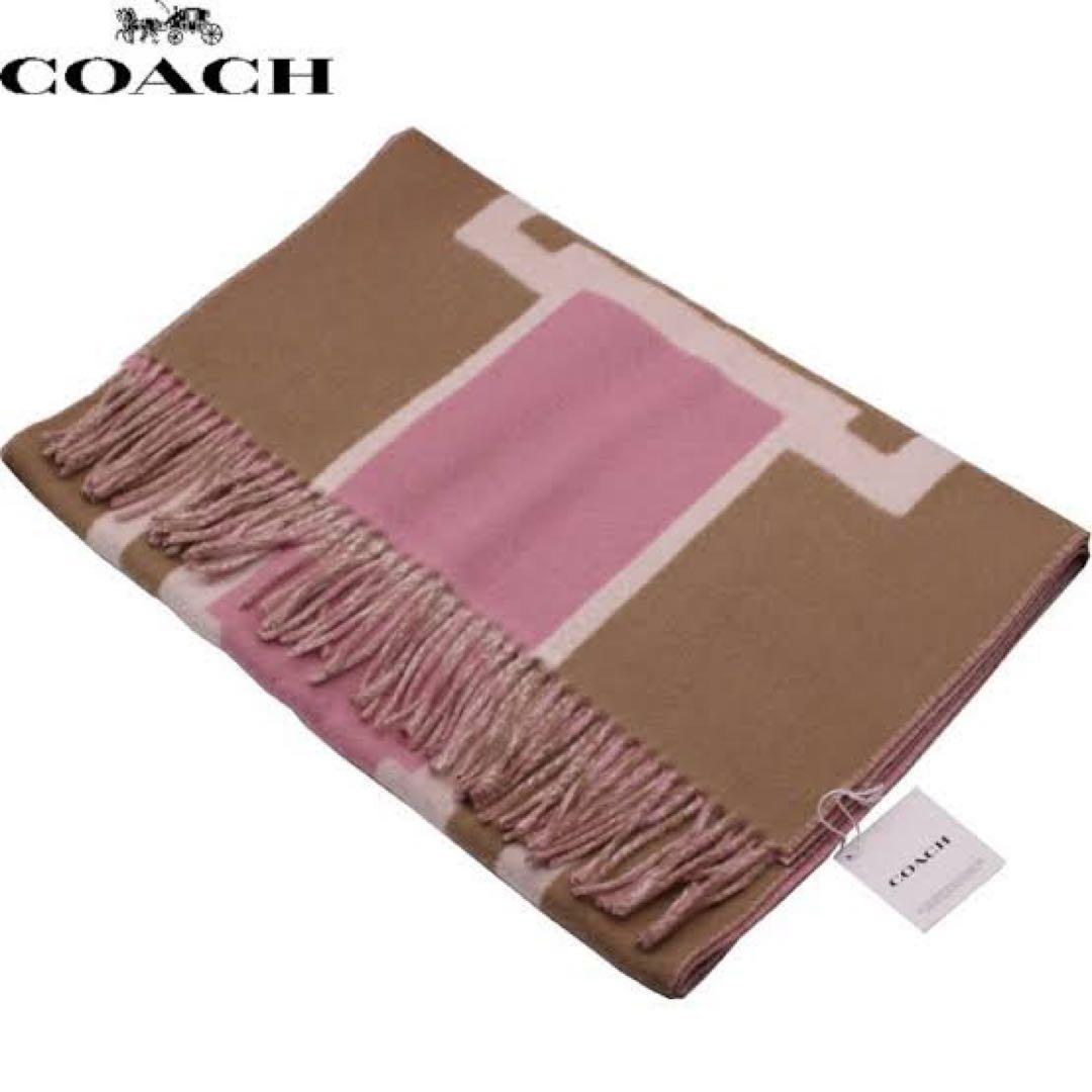 【新品未使用】今大人気COACH ロゴ入りストール/マフラー