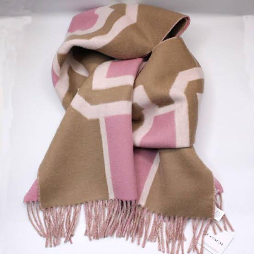 【新品未使用】今大人気COACH ロゴ入りストール/マフラー