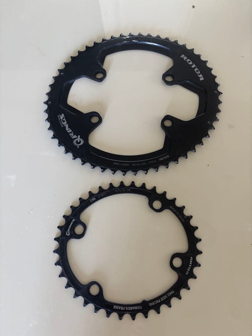 Rotor Q-Rings 楕円チェーンリング 52T36Tセット