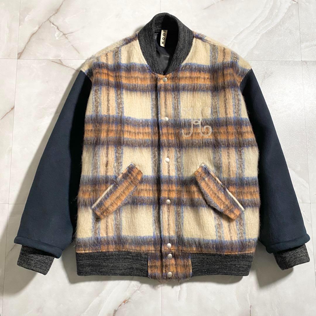 B15533 美品 KOOI 22AW チェックシャギー スタジャン 2
