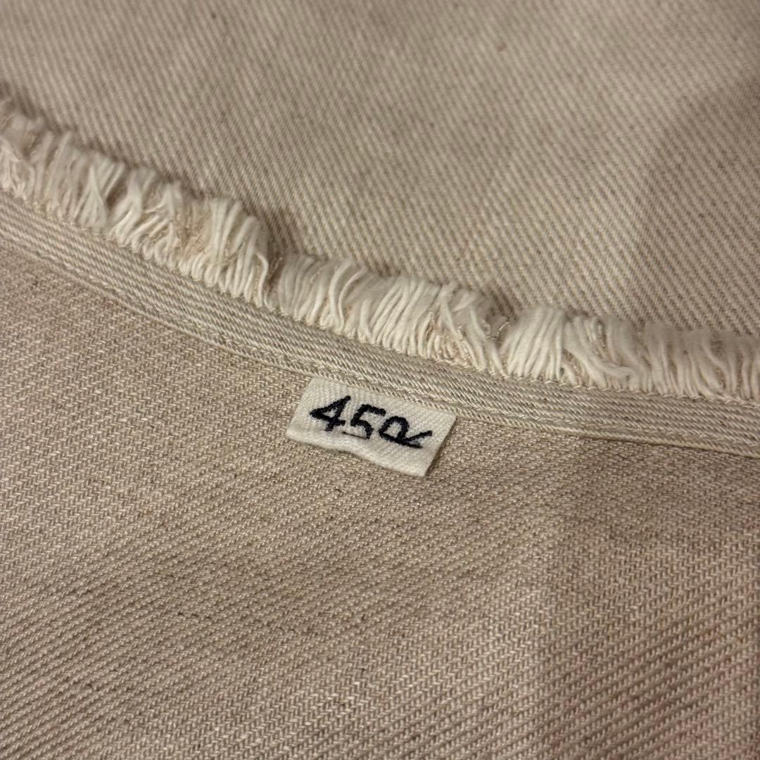 【45R】コットンリネン デニム ビッグワンピース (サイズ0)