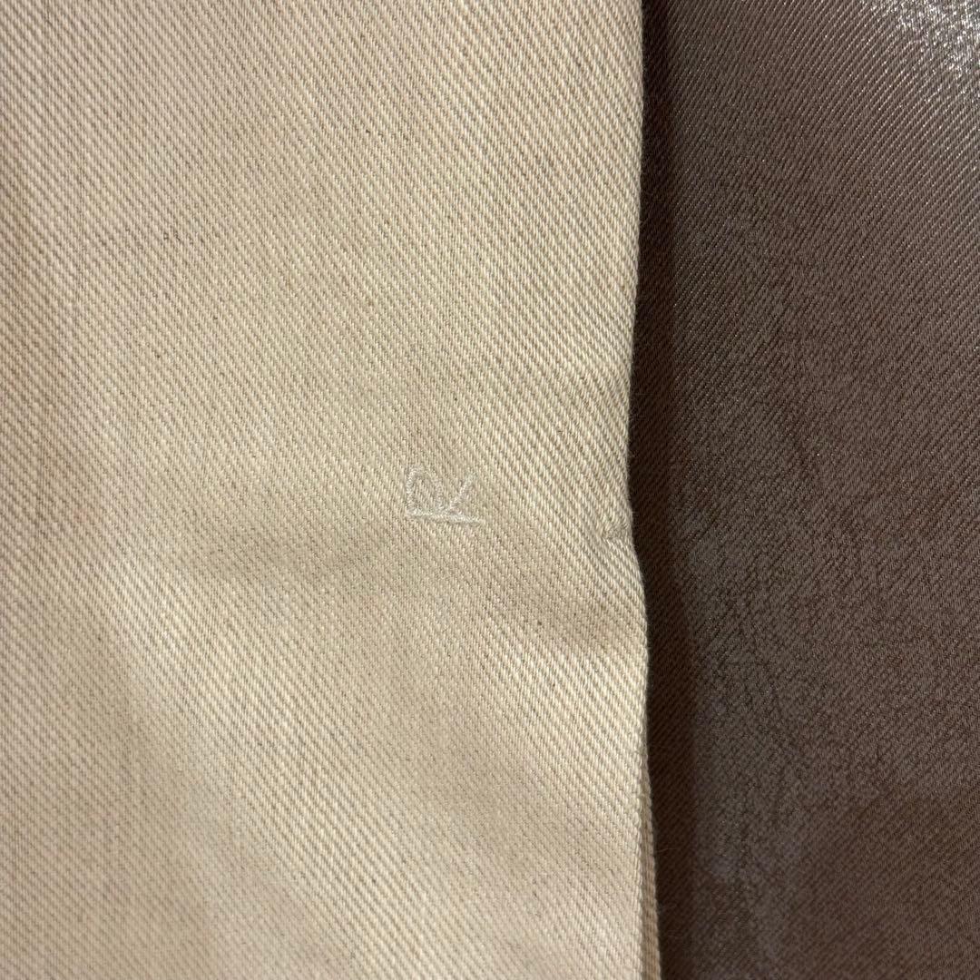 【45R】コットンリネン デニム ビッグワンピース (サイズ0)