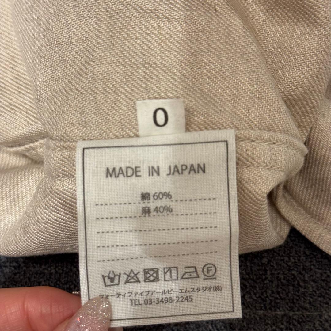 【45R】コットンリネン デニム ビッグワンピース (サイズ0)