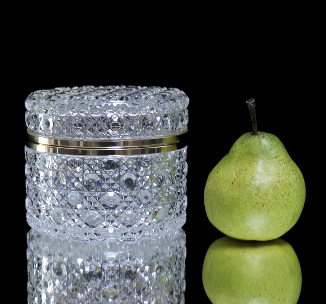 オールド・バカラ レア型 1.1kg 大型 ディアマン・ピエーリー 丸型 宝石箱