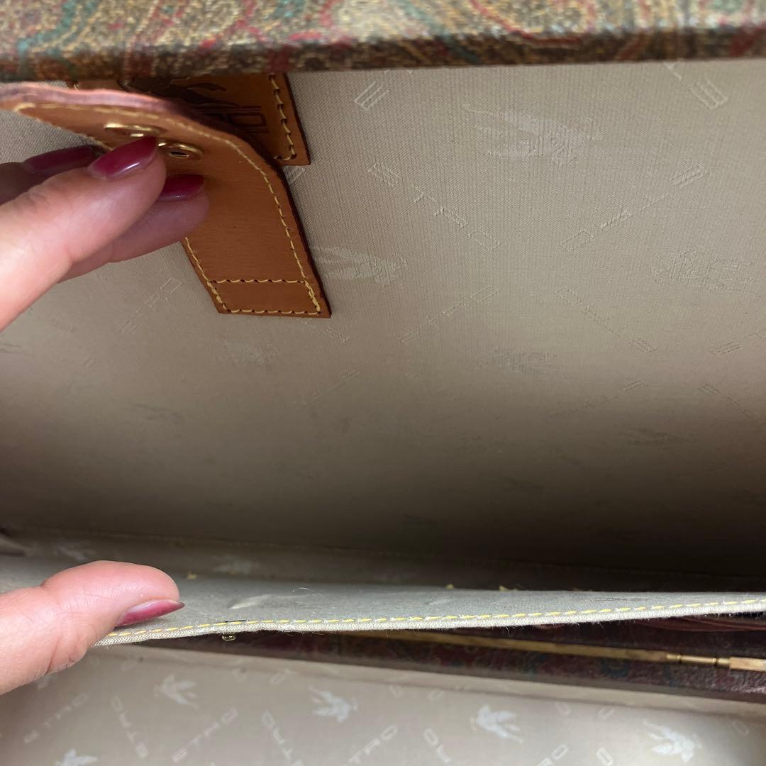 びっくらこいたエトロ　アタッシュケース　ペイズリー柄