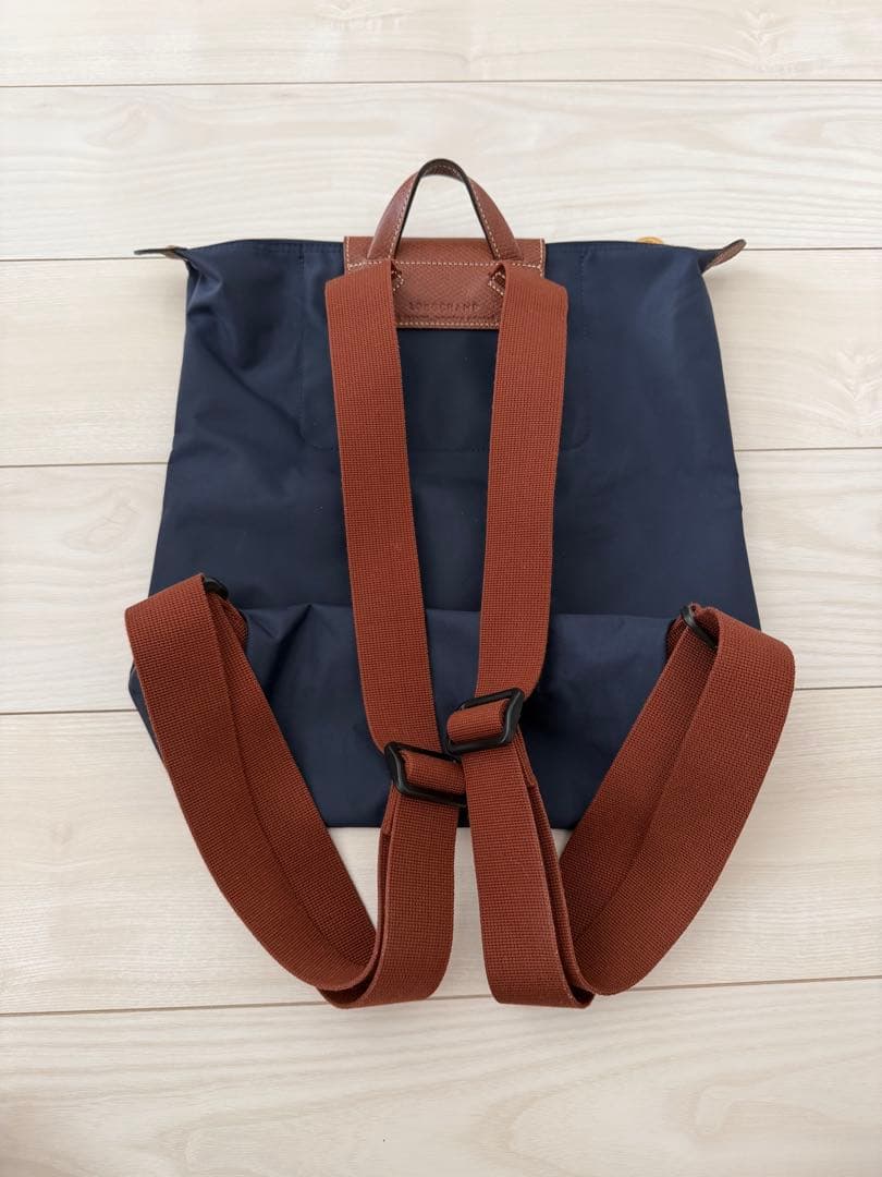 ロンシャン　リュック　ネイビー