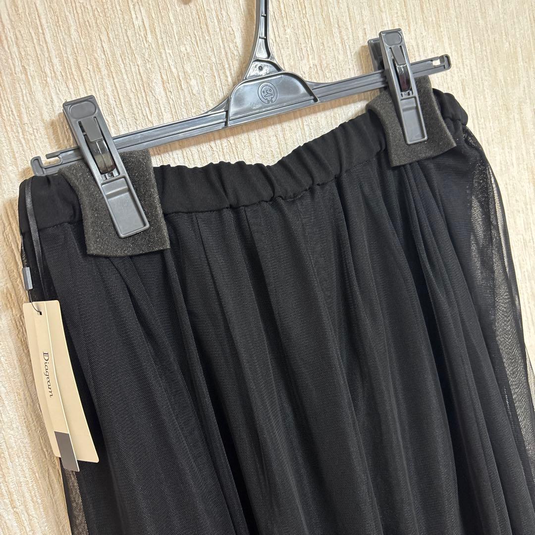 新品グレースコンチネンタルチュールレイヤードパンツブラック サイズ