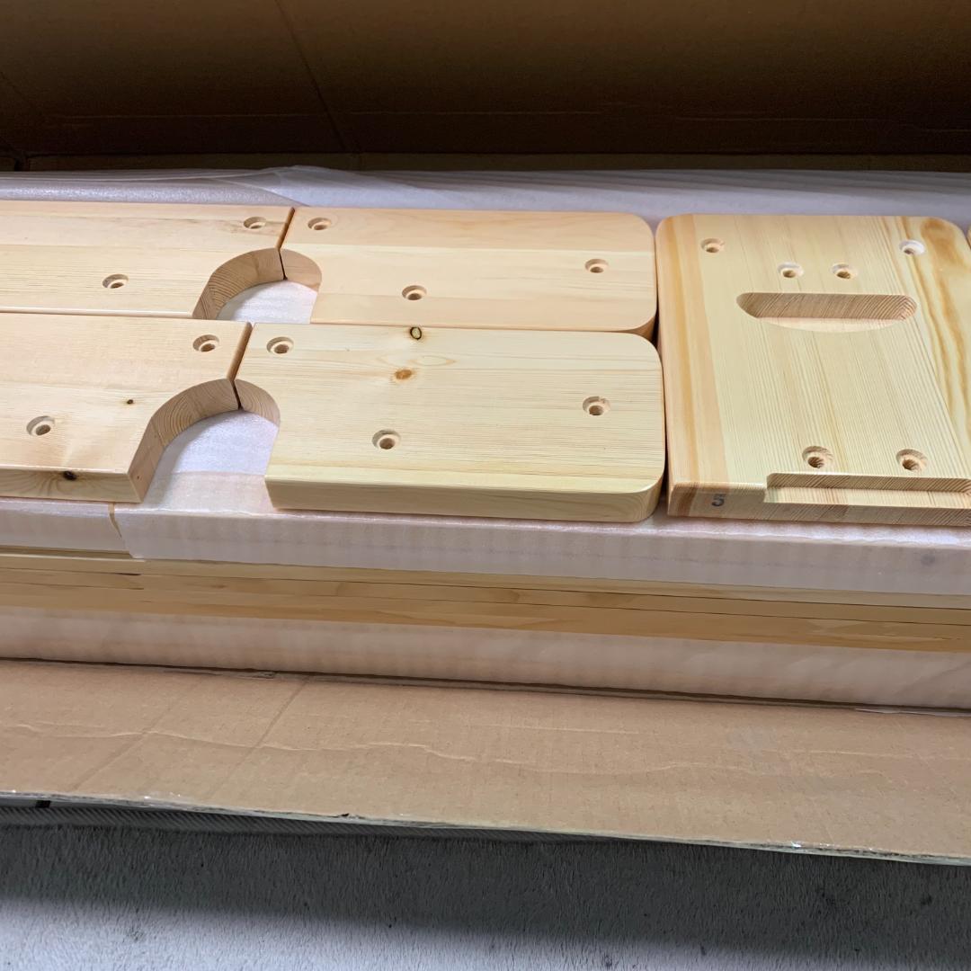 新品木製ベッド 天然木 2way ディベッド 折り畳み ソファ1625-160