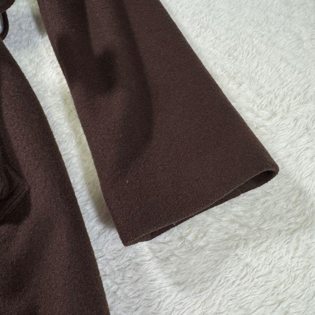 アプワイザーリッシェ　ウールケープトレンチコート　ブラウン　ロング　定価5.3万