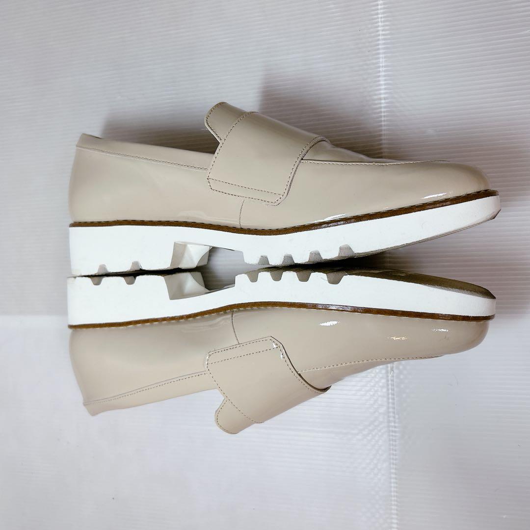 【極美品★25】アシックスウォーキング ペダラ レディースローファー エナメル