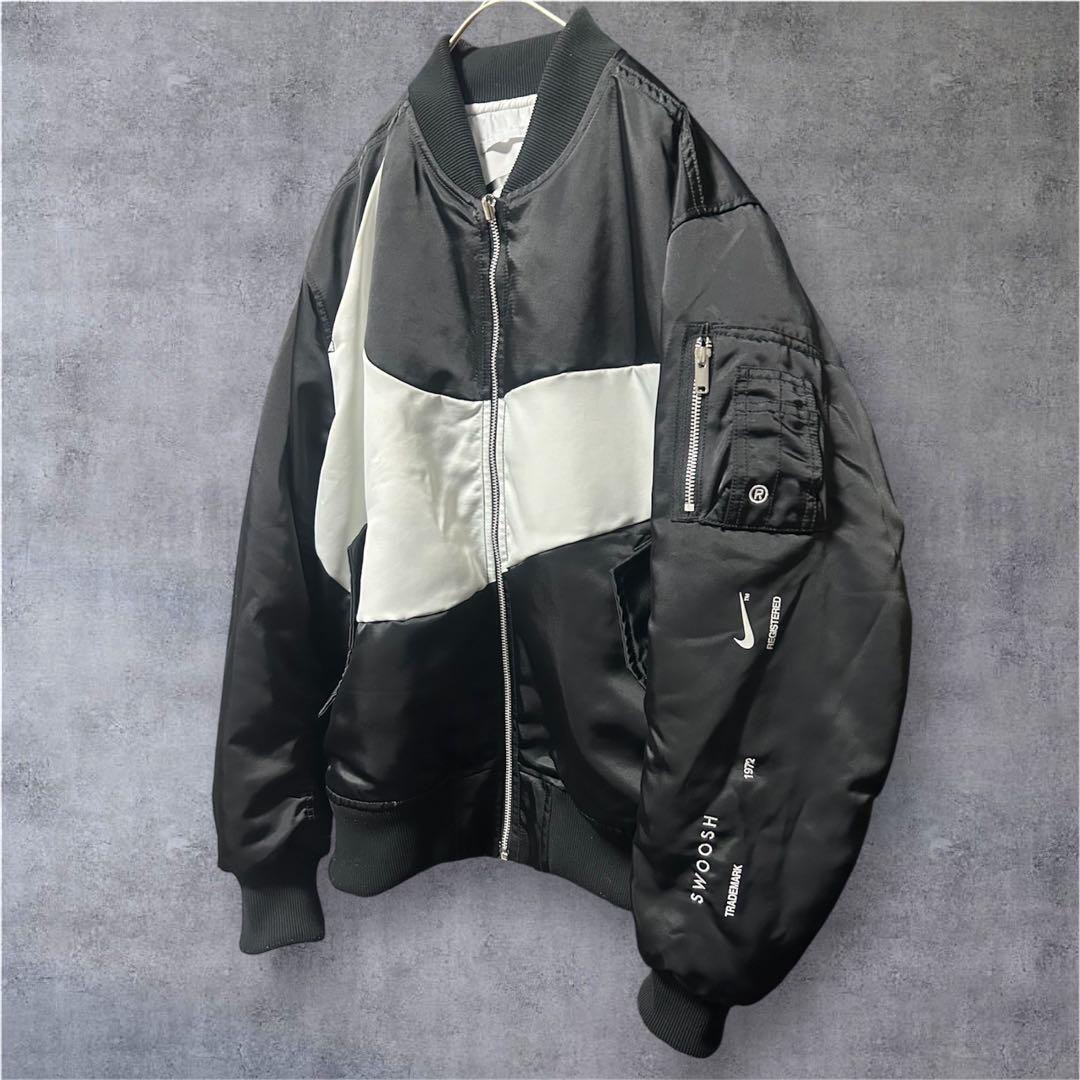 NIKE MA-1ビッグスウォッシュ リバーシブルボンバージャケット - メルカリ