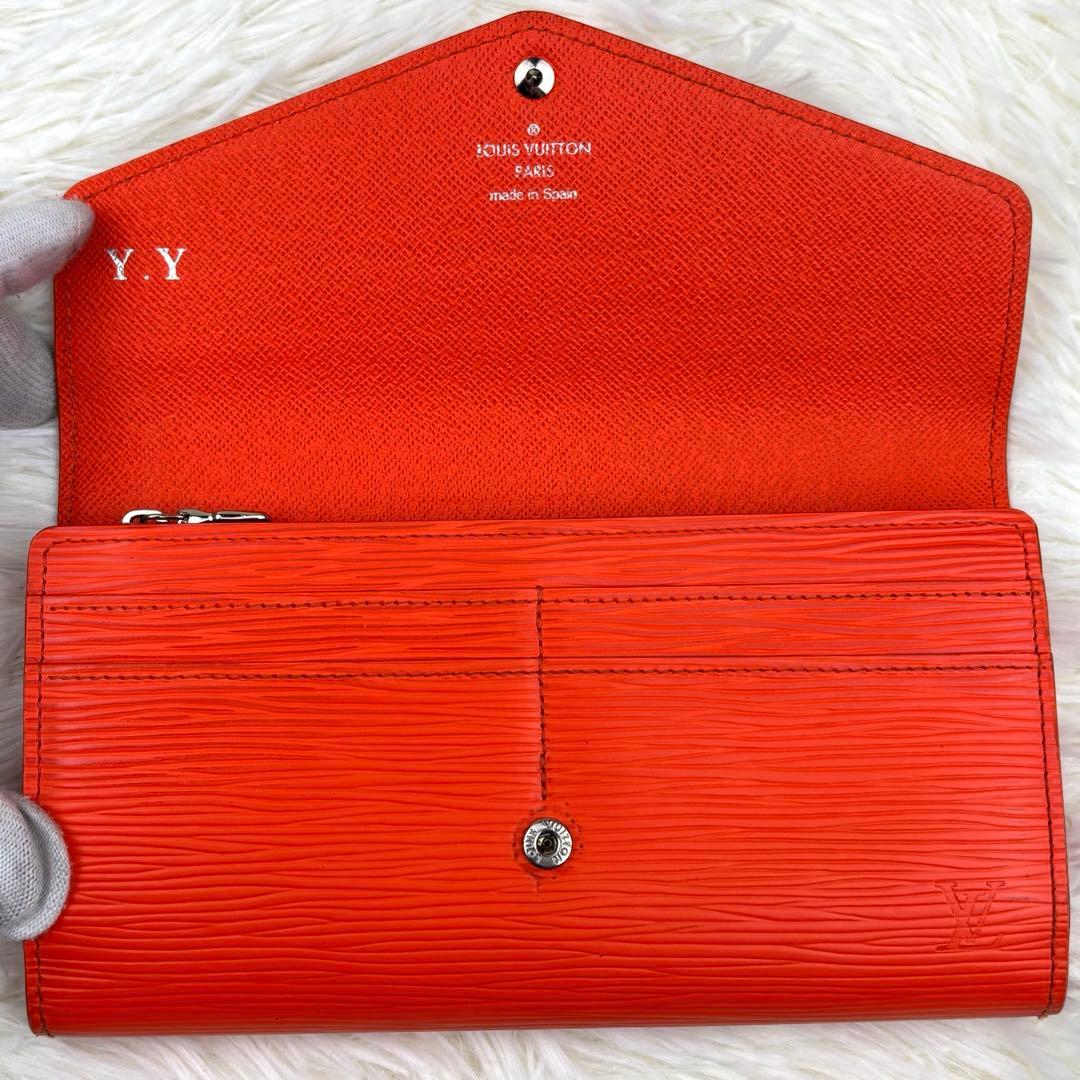 美品！ルイヴィトン エピ ポルトフォイユ サラ 長財布 オレンジ